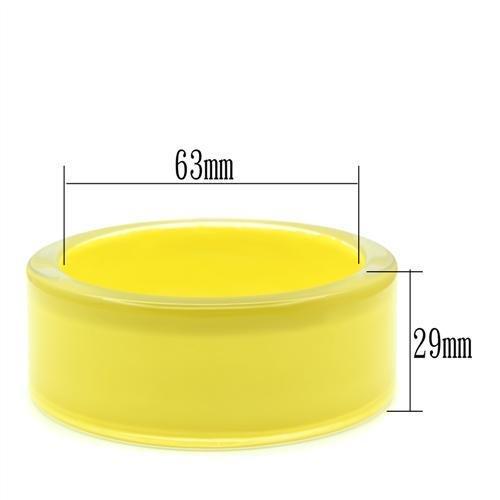 VL042 - Resin Bangle with Synthetic Synthetic Stone in Citrine Yellow