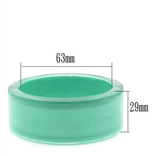 VL044 - Resin Bangle with Synthetic Synthetic Stone in Emerald