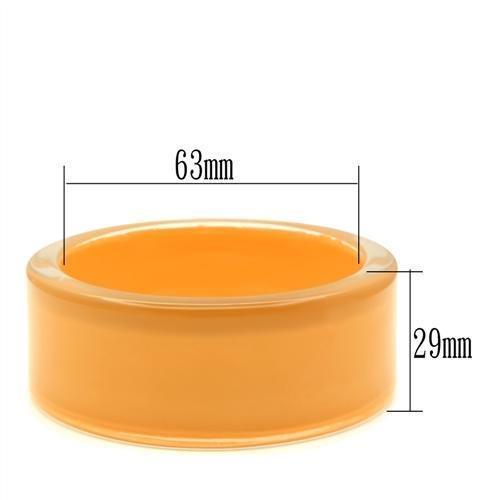VL043 - Resin Bangle with Synthetic Synthetic Stone in Orange