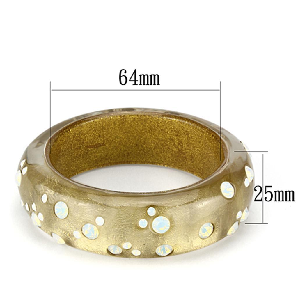 VL091 - Resin Bangle with Top Grade Crystal in Aurora Borealis (Rainbow Effect)