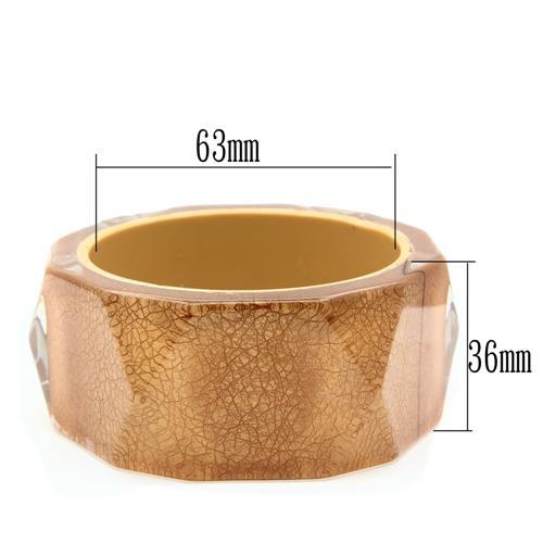 VL027 - Resin Bangle with Synthetic Synthetic Stone in Brown