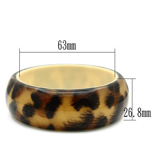 VL034 - Resin Bangle with Synthetic Synthetic Stone in Animal pattern