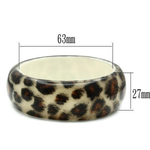VL033 - Resin Bangle with Synthetic Synthetic Stone in Animal pattern