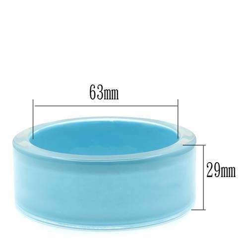 VL045 - Resin Bangle with Synthetic Synthetic Stone in Sea Blue