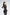 Eleonora Black Long-Sleeve Sheer Mesh-Overlay Bodycon Midi Dress