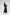 Ginevra Black Square-Neck Puff-Sleeve High-Slit Midi Dress