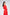 Ginevra Red Square-Neck Puff-Sleeve High-Slit Midi Dress