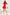 Camilla Red Buttoned Puff-Sleeve Mini Dress