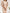 Fiamma Beige Backless Puff-Sleeve Crepe Mini Dress