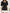 Giulia Black Queen Anne Puff-Sleeve Crepe Mini Dress