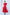 Aurora Red Round-Neck Puff-Sleeve Backless Midi Dress