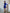 Adriana Blue Square Neck Long Sleeve Mini Dress