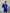 Adriana Blue Square Neck Long Sleeve Mini Dress