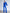 Chiara Blue Single-Breasted Crepe Three-Piece Suit