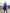 Adriana Blue Double-Breasted Belted Trench Coat