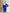 Adriana Blue Square Neck Long Sleeve Mini Dress