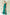 Beatrice Green Satin Thigh-Slit Slip Maxi Dress