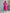 Adriana Crimson V-Neck Puff Sleeve Midi Dress