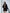 Francesca Black Oversized Single-Breasted Crepe Blazer