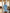 Adriana Sky-Blue Sheer Organza Bow-Neck Puff Sleeve Blouse