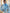 Adriana Sky-Blue Sheer Organza Bow-Neck Puff Sleeve Blouse