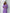 Adriana Purple V-Neck Puff Sleeve Midi Dress