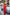 Aurora Red High Waist Wide Leg Slit Pants