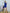 Adriana Blue Square Neck Long Sleeve Mini Dress