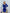 Adriana Blue Square Neck Long Sleeve Mini Dress
