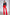 Beatrice Red High-Waist Fitted Flared Pants