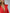Beatrice Red Crepe Puff Sleeve V-Neck Midi Dress
