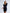 Adriana Black Square Neck Long Sleeve Tulip Mini Dress