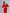 Adriana Red Puff-Sleeve Belted Midi Dress