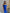 Adriana Blue Satin Off-the-Shoulder Maxi Dress