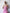 Bianca Dusty-Pink Asymmetric Ruffled Slip Midi Dress - back view | ELAGIA