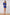Adriana Blue Square Neck Long Sleeve Mini Dress