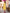 Adriana Yellow V-Neck Puff-Sleeve Midi Dress