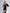 Fiamma Black Puff-Sleeve Crepe Midi Dress