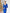Adriana Blue Square Neck Backless Midi Dress