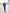 Adriana Blue Backless Cut-Out Puff-Sleeve Midi Dress