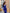 Adriana Blue Square Neck Backless Midi Dress