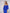 Beatrice Blue Satin Sweetheart Puff-Sleeve Corseted Midi Dress
