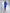 Beatrice Blue Long Sleeve Feather-Trim Bodycon Midi Dress