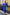 Adriana Blue Puff-Sleeve Backless Midi Dress