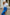 Chiara Blue High-Waist Belted Mini Skirt