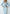 Adriana Sky-Blue Long-Sleeve Russian Satin Midi Dress