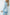 Adriana Sky-Blue Long-Sleeve Russian Satin Midi Dress