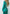 Adriana Green Long-Sleeve Russian Satin Midi Dress