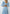 Sky-Blue Backless Puff-Sleeve Midi Dress