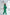 Adriana Green Belted Double-Breasted Crepe Suit Two-Piece